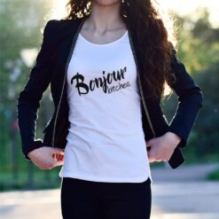 'Bonjour Bitches' Statement T-Shirt