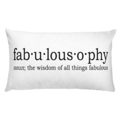 'Fabulousophy' Logo Rectangular Pillow