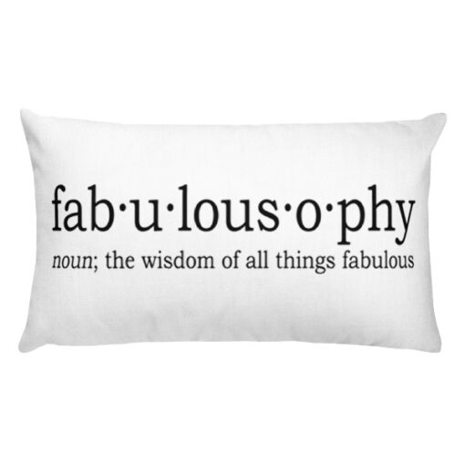'Fabulousophy' Logo Rectangular Pillow