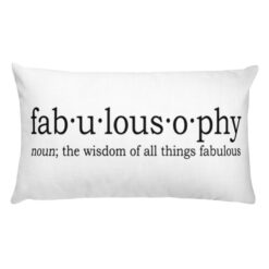 Alternative view of 'Fabulousophy' Logo Rectangular Pillow