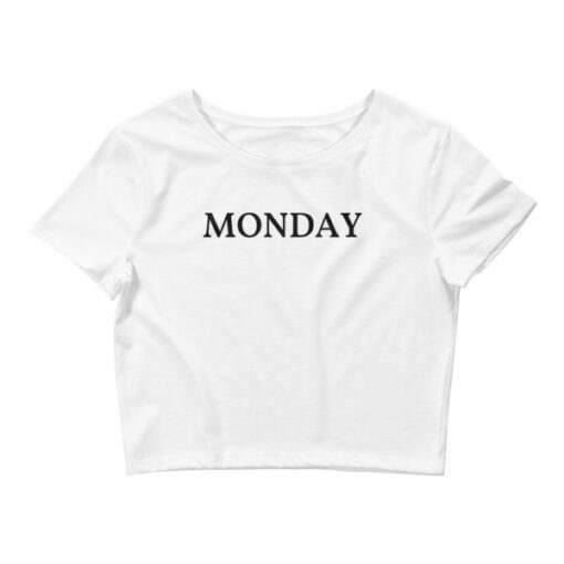 'MONDAY' Women’s Crop Tee